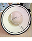 Fashion Beige Bowknot Decorated Pure Color Sunshade Beach Hat