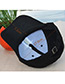 Fashion Black Color Matching Decorated Simple Sunshade Cap