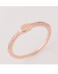 Elegant Rose Gold Pure Color Decorated Lip Shape Design Ring