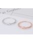 Elegant Silver Color Pure Color Decorated Lip Shape Design Ring