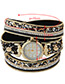 Elegant Light Purple Diamond Decorated Round Dail Multi-layer Simple Watch