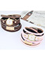 Trendy Coffee Pure Color Decorated Multi-layer Simple Watch