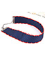 Trendy Red+blue Color Matching Decorated Simple Design Choker