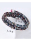 Trendy Black Color Matching Decorated Double Layer Opening Bracelet
