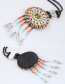 Fashion Multi-color Beads Decorated Tassel Design Color Matching Sweater Chain