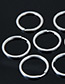 Elegant Silver Color Circular Ring Shape Decorated Pure Color Key Accessories (10 Pieces)