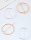 Fashion Gold Color Circular Ring Shape Decorated Pure Color Hair Clip