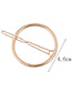 Fashion Gold Color Circular Ring Shape Decorated Pure Color Hair Clip