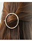 Fashion Silver Color Circular Ring Shape Decorated Pure Color Hair Clip
