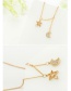 Elegant Gold Color Moon&shape Shape Pendant Decorated Simple Long Chain Necklace