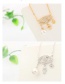Fashion Gold Color Palm & Eye Shape Decorated Simle Long Chain Necklace