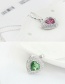 Elegant Green Heart Shape Pendant Decorated Simple Long Chain Necklace