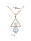 Fashion Rose Gold Calabash Shape Pendant Decorated Simple Long Chain Necklace