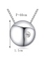 Fashion Silver Color Round Shape Decorated Simple Heart Design Long Chain Necklace