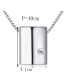 Fashion Silver Color Square Shape Decorated Simple Heart Design Long Chain Necklace