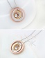Elegant Pink Round Shape Decorated Simple Long Chain Earrings