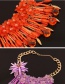 Fashion Purple Flower Decorated Color Matching Necklace