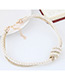 Fashion Beige Knot Design Color Matching Simple Necklace