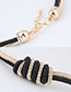 Elegant Beige Knot Design Color Matching Simple Necklace