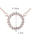 Fashion Rose Gold Round Shape Pendant Decorated Necklace