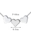 Fashion Silver Color Heart Shape Pendant Decorated Necklace