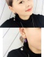 Fashion Silver Color Diamond Pendant Decorated Earrings