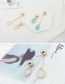 Fashion Light Green Gemstone Decorated Simple Earrings