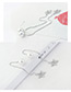 Fashion Silver Color Hollow Out Star Decorated Earrings