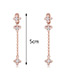 Fashion Gold Color Cross Shape Decorated Simple Earrings