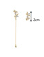 Elagant Gold Color Round Shape Diamond Decorated Asymmetry Earrings