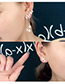 Fashion Silver Color Square Shape Diamond Decorated Simple Earrings