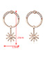 Fashion Rose Gold Sun Pendant Deocrated Earrings