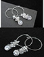 Fashion Zircon Round Shape Diamond Decorated Earrings