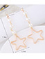 Lovely Gold Color Star Shape Pendant Decorated Earrings