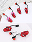 Personality Plum-red Lip Shape Decorated Long Earrings