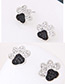 Lovely Black Claw Shape Decorated Simple Earrings