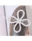 Fashion White Full Diamond Decorated Flower Shape Hairpin
