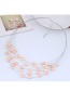 Fashion Pink Pearls Decorated Multi-layer Necklace
