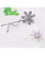 Sweet Gold Color Flower Shape Decorated Simple Hairpin
