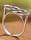 Fashion Antique Silver Circular Ring Shape Decorated Simple Ring