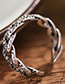 Fashion Antique Silver Circular Ring Shape Decorated Simple Ring