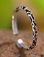 Fashion Antique Silver Hole Decorated Simple Opening Ring
