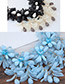 Fashion Light Blue Flower Shape Decorated Pure Color Necklace