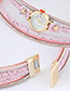 Fahsion White Diamond Decorated Round Dial Multi-layer Watch