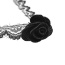 Elegant Black Rose Flower Decorated Hollow Out Lace Chocker