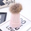Sweet Pink Fuzzy Ball Decorated Pure Color Cap