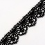 Elegant Black Hollow Out Flower Decorated Pure Color Lace Necklace