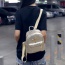 Trendy Gold Color Rivet Decorated Lins Shape Design Simple Backpack