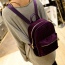 Fashion Purple Pure Color Decorated Sqaure Shape Design Mini Backpack