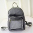 Fashion Gray Pure Color Decorated Sqaure Shape Design Mini Backpack